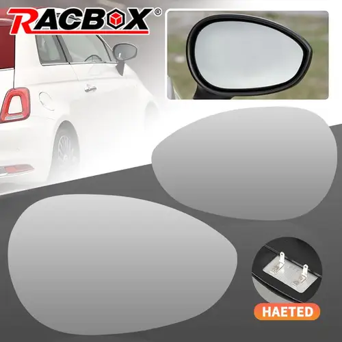 Espejo retrovisor gran angular delantero izquierdo y derecho para coche, puerta de cristal, espejo retrovisor calefactable lateral, vidrio convexo para Fiat 500 500c 2007-2024