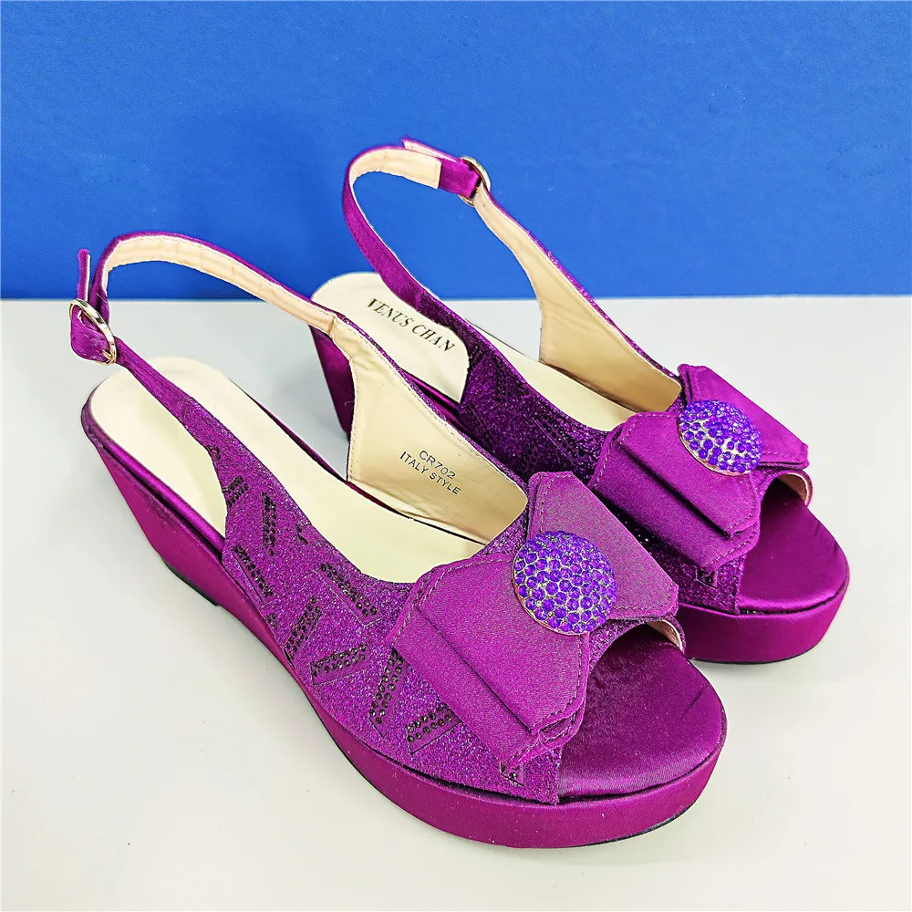 Nieuwste Borduurpatroon Bruiloft Vrouwen Schoenen Nigeria Afrika 7Cm Hoge Hakken Feest Bijeenkomst Crystal Design Vrouwen Schoenen