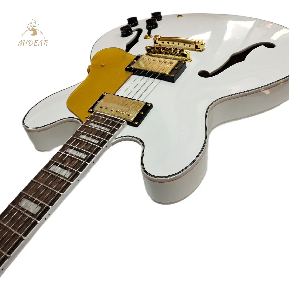 EG19 Jazz Es335 Electric Guitar Double F-hole Semi-Hollow Jazzy Guitar Fine Workmanship Feel Tone Very Nice