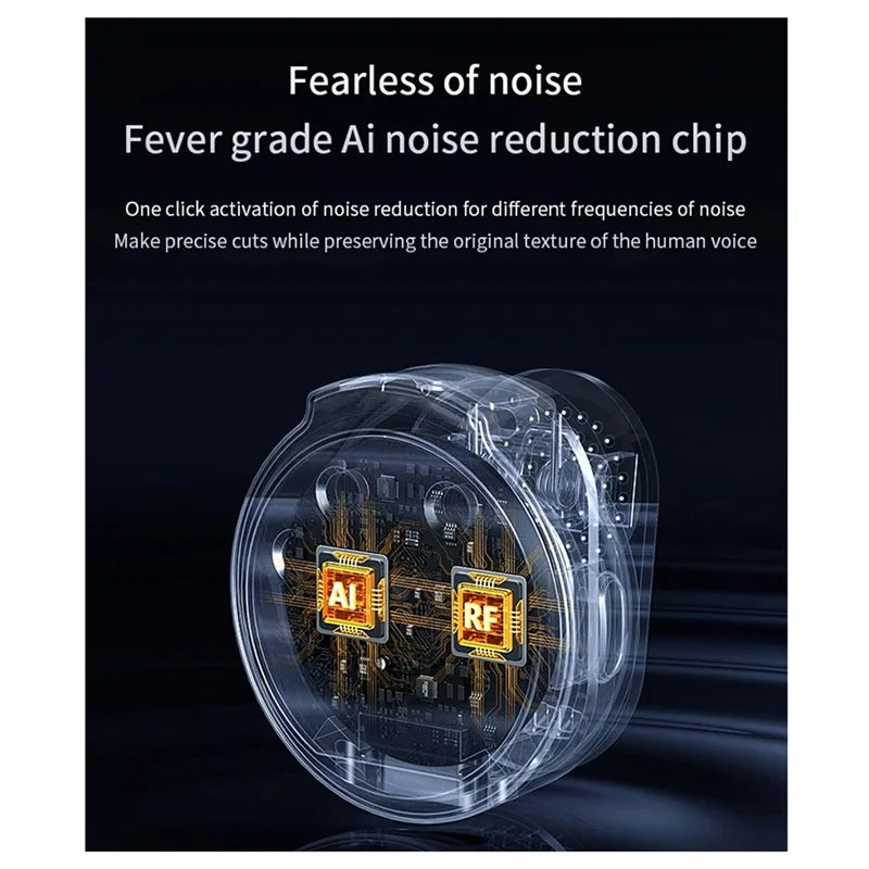 Micrófono Lavalier inalámbrico A25P con estuche de carga micrófono con chip Plug And Play 2,4G