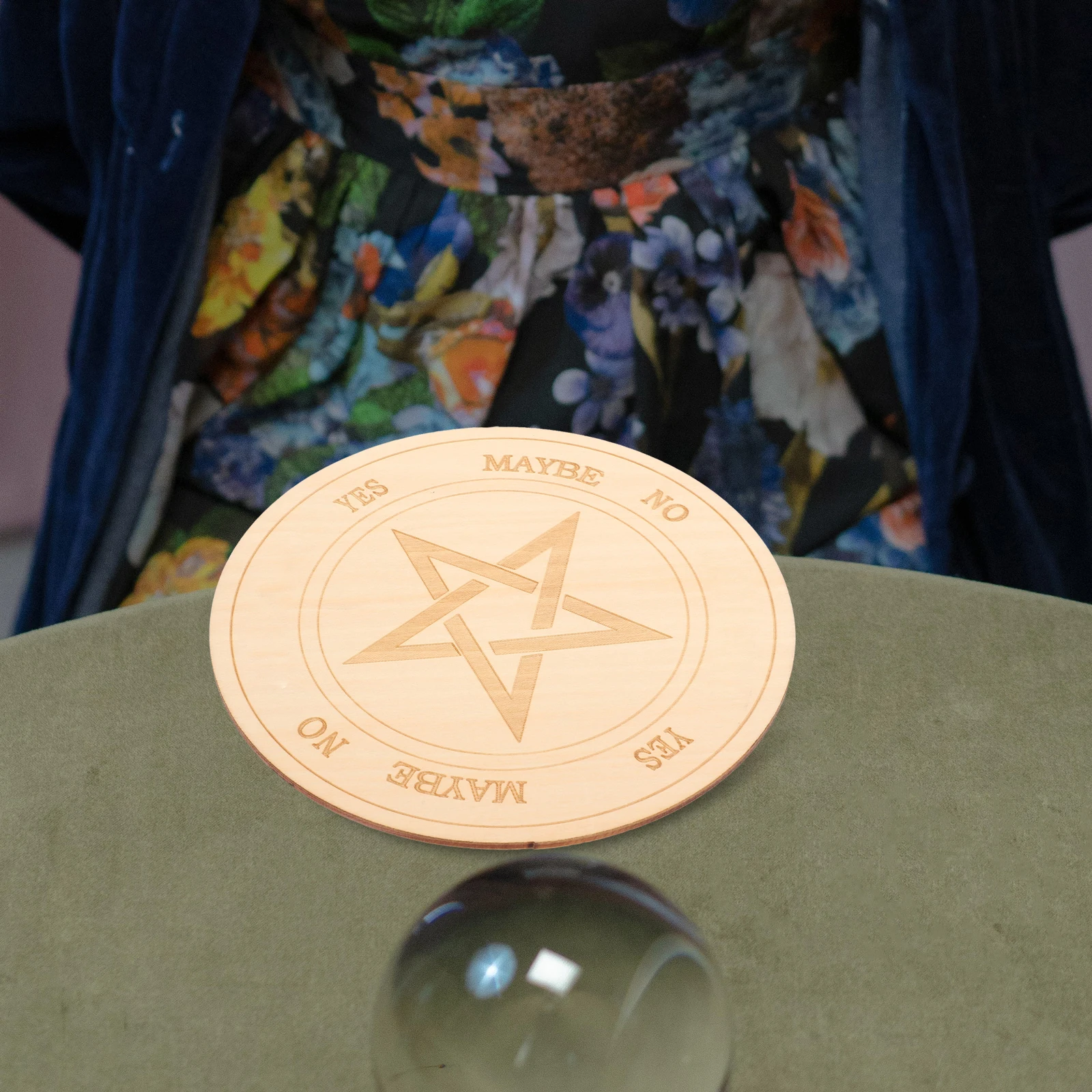 

Universal Symbol Form Chic Wooden Metaphysical Message Board Multipurpose Home Desktop Decor Pentagram Ornament