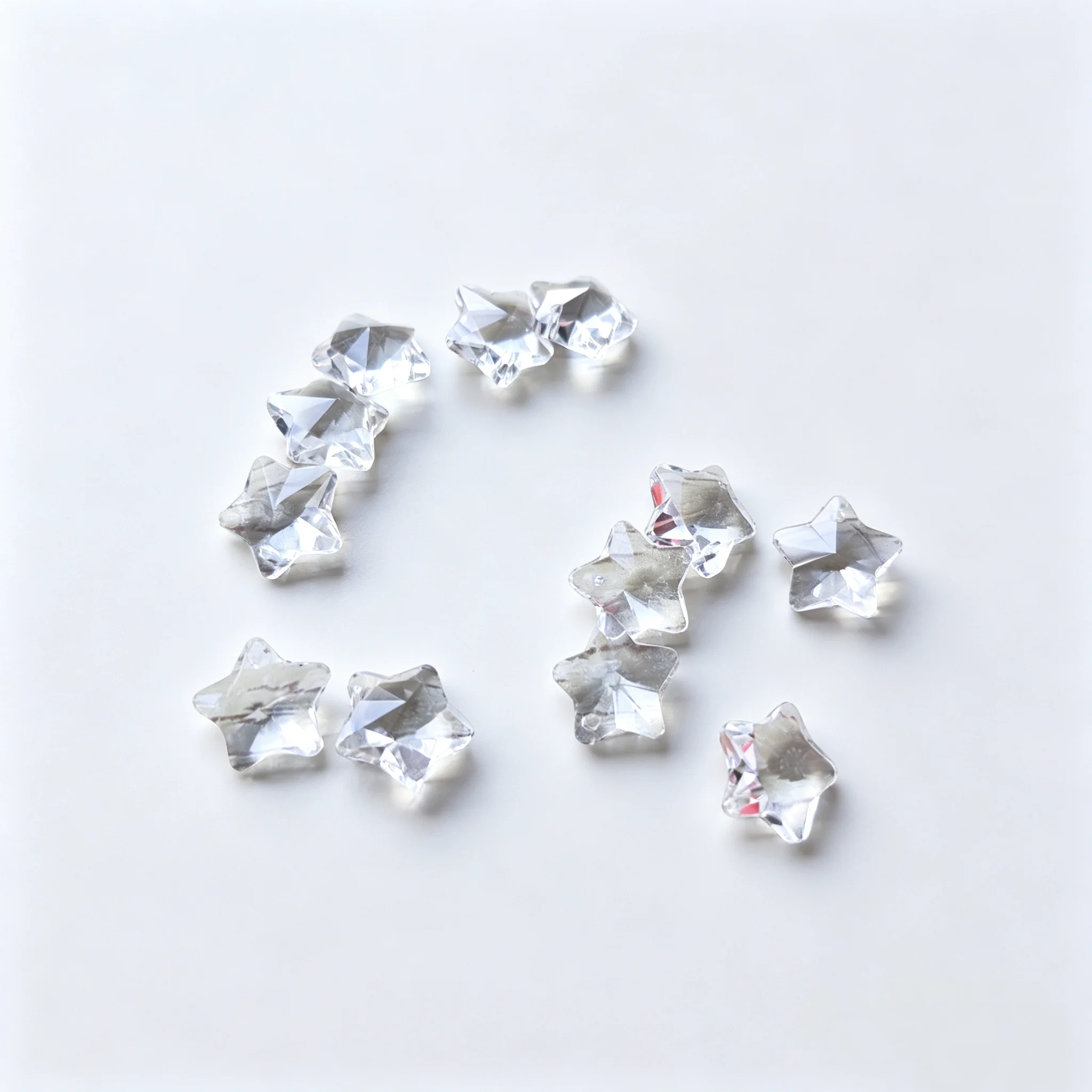 14mm Crystal Star Bead With 1 Hole Clear Color 100pcs Chandelier Glass Accessories For Home Wedding Decoration