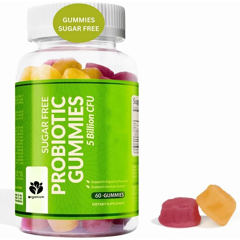 

Sugar free gummies - fruit flavored digestive probiotics, intestinal health supplements -60 capsules pack