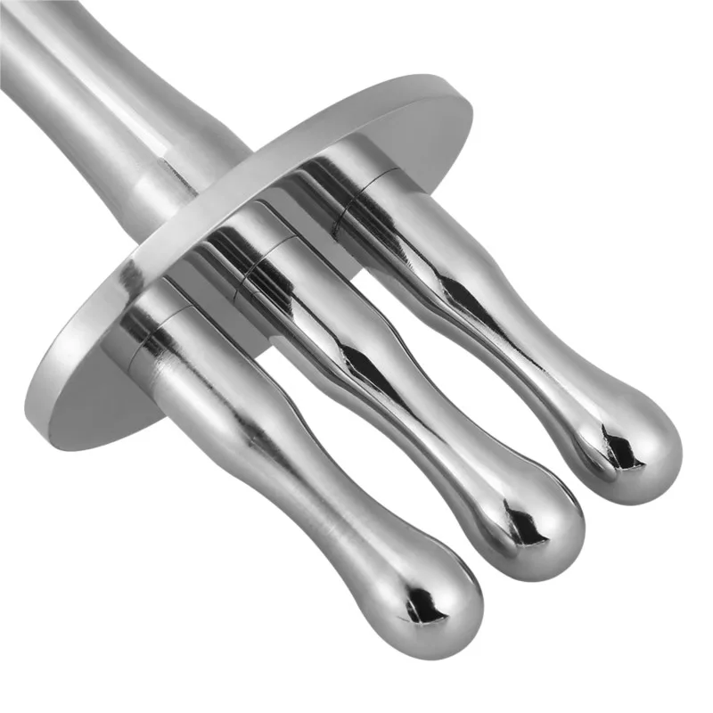 3 Fork Magnetic Therapy Stick 304 Stainless Steel Meridian Point Magnetic Massage Stick for Clearing Lymphatic Forks