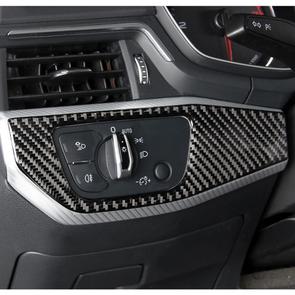 For Audi A4 B9 2017-2022 Car Central Control Headlight Panel Decal Dashboard Switch Anti Scratch interior Protection Accessories
