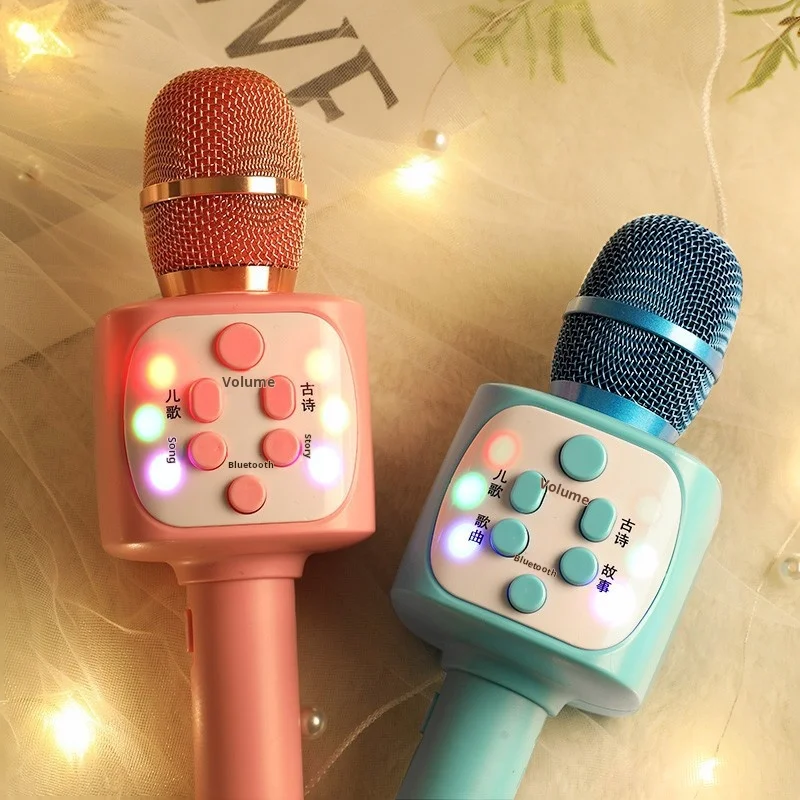 Children's Educational KTV microphone wireless Bluetooth karaoke microphone baby music toy toddler gifts