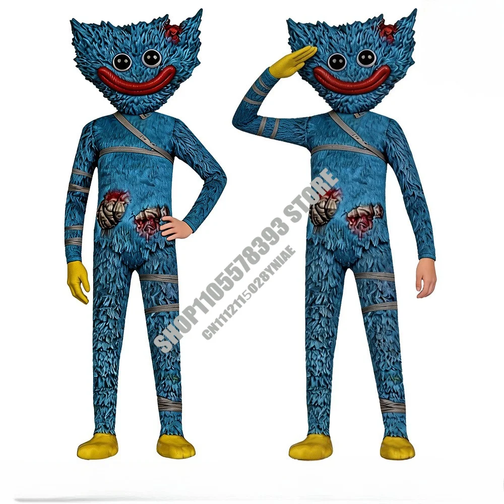 

Horror Game Cosplay Blue Bodysuit Jumpsuit for Adults Kids, Halloween Party Stage Performance Costume