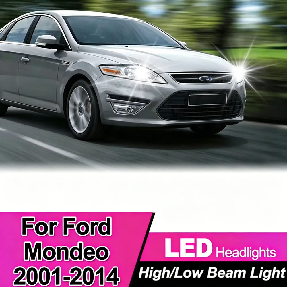 Car LED Headlight Bulbs Kit H1 H7 High Low Beam LED Lamp Plug And Play Canbus Car Lights For Ford Mondeo 2001-2014 2013 2012