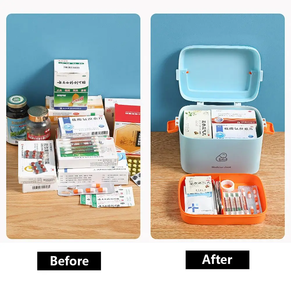 

Кейс для лекарств, семейный аварийный комплект с ручкой, органайзер для лекарств, контейнер для хранения лекарств, ящик для хранения, аптечка