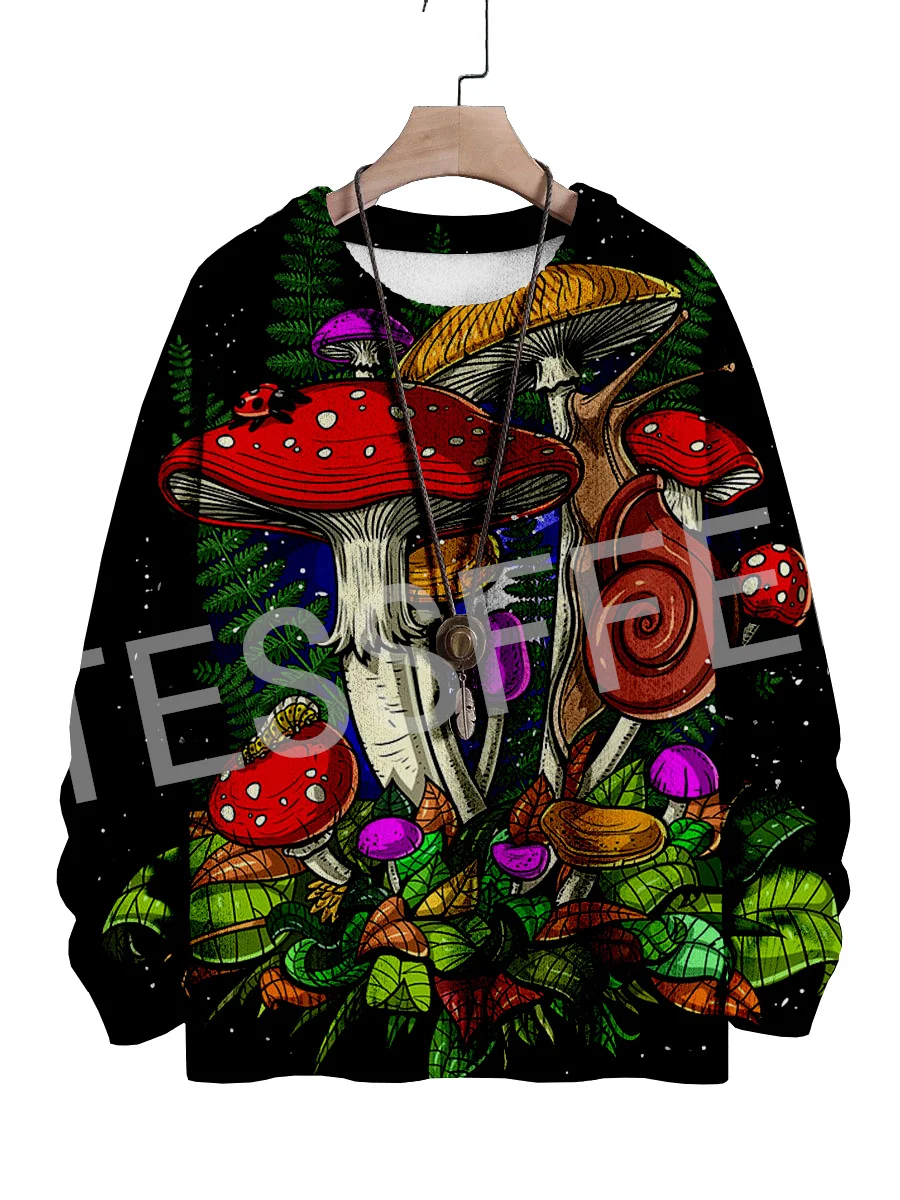 Suéter de punto feo de dibujos animados de Navidad, tatuaje de Santa Claus, Retro, mangas largas, 3D Print, otoño, invierno, Harajuku, Casual, X14