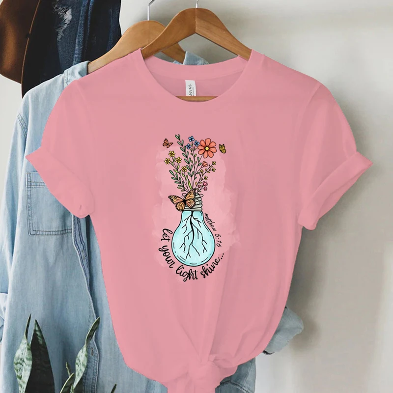 

Футболка Matthew 5:16 Let Your Light Shine, женская футболка с христианским стихом из Библии, футболки с религиозной веррой, винтажная христианская футболка в стиле бохо