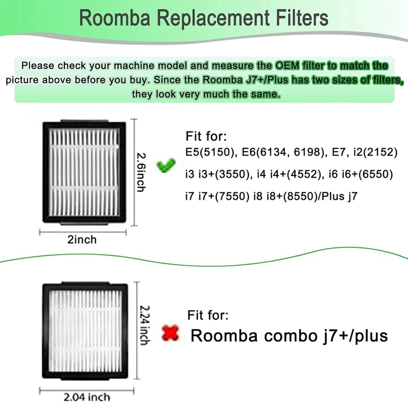 สำหรับ iRobot Roomba I8 I8 + I7 I7 + I6 I6 + I3 I3 I4 + บวก E6 E5 J7 E7 I & E & J ชุดเครื่องดูดฝุ่นแปรงกรองอุปกรณ์เสริม