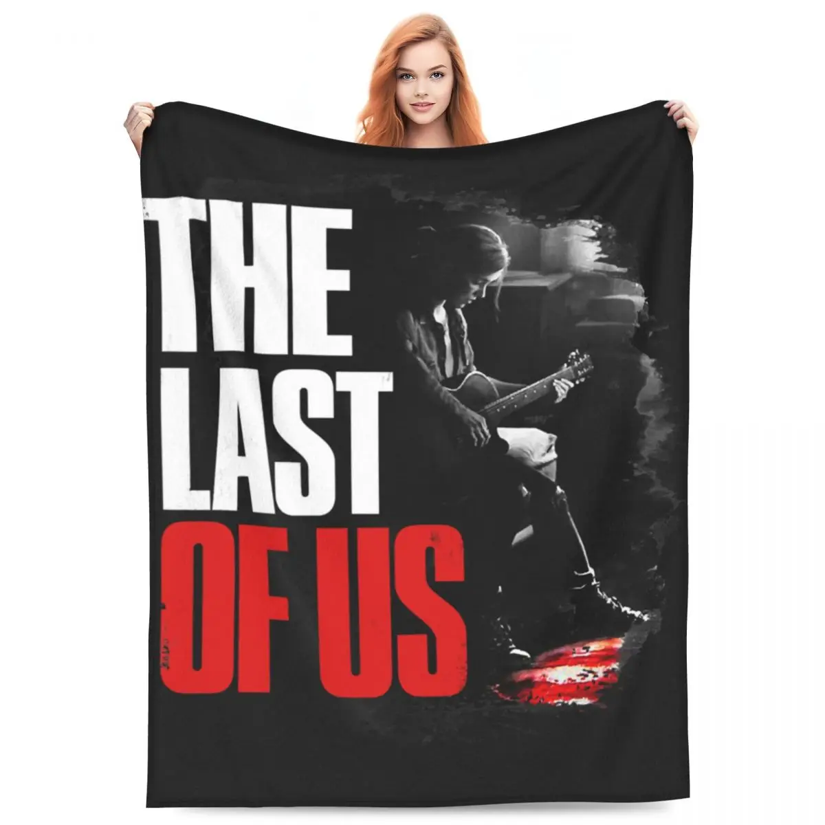 

The Last Of Us Guitar Flannel Blanket Horror Tv Show Soft Durable Throw Blanket for Bedroom Travel Bedspread Sofa Bed Cover