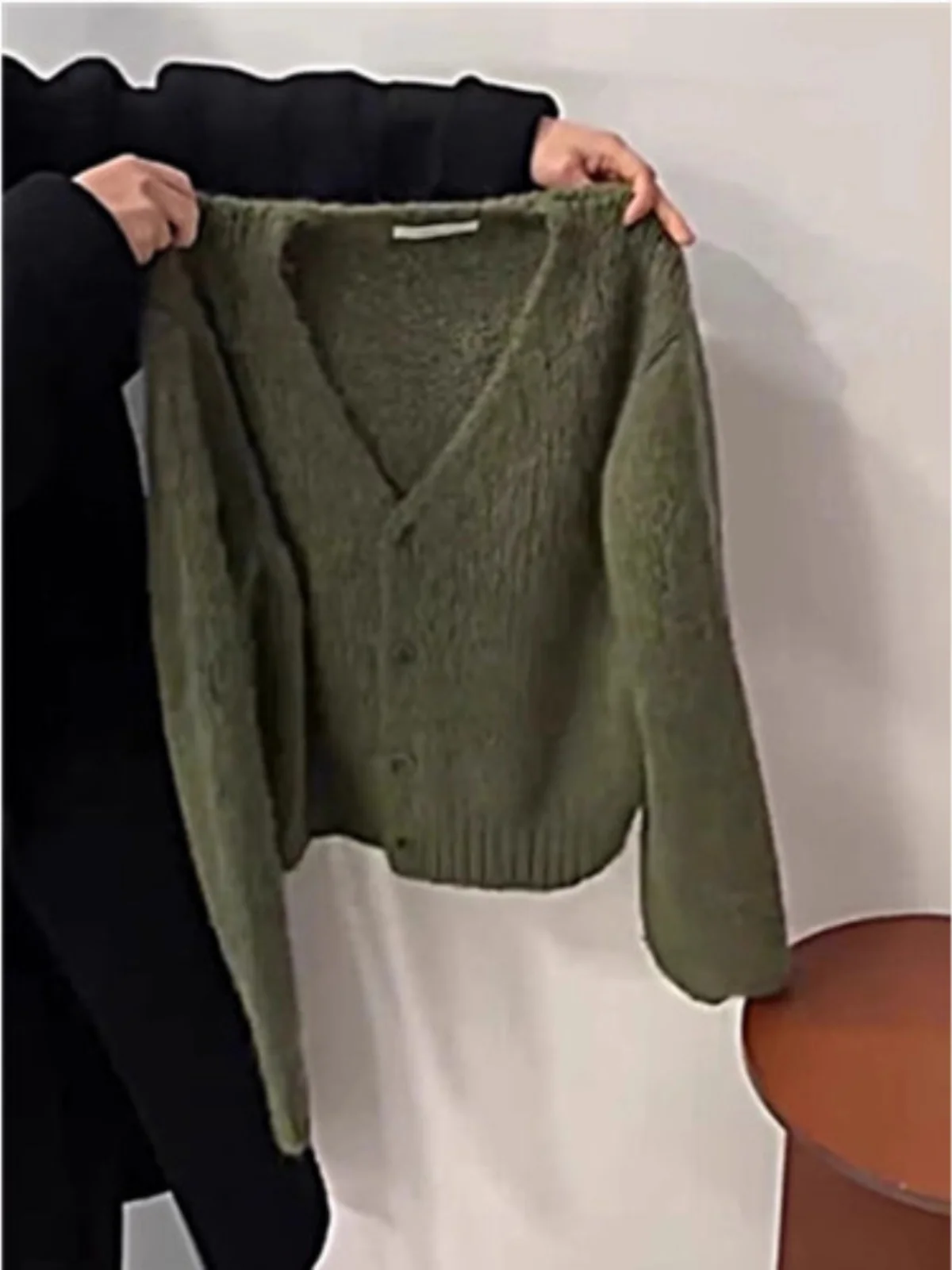 Rétro japonais Sle paresseux Olive een v-ne tricoté ouvert Cardigan pull femmes automne hiver doux Plu haut