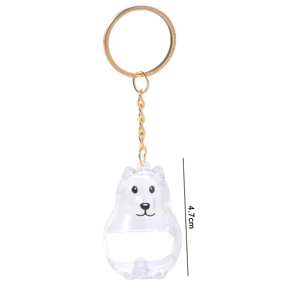 Dog Shape Dog Hair Storage Box Transparent DIY Handmade Pet Hair Keychain Hair Grooming Keyring Puppy Pendants Jewelry Gift
