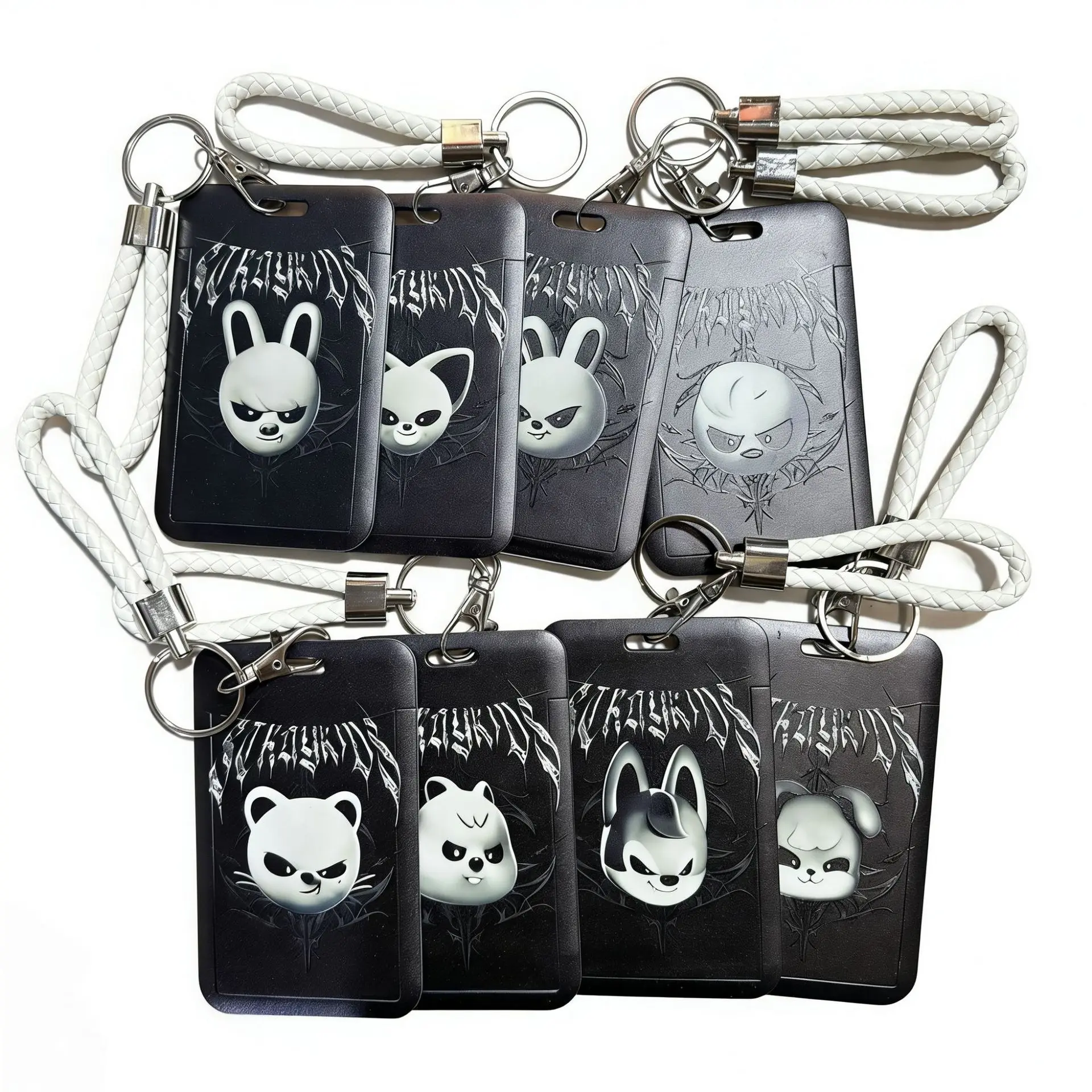 SKZOO Cartoon Card Set Keychain Stray Kids Star Hyun Jin Felix Small Card ID Bus Meal Card Chest Card Set Keychain Peripherals