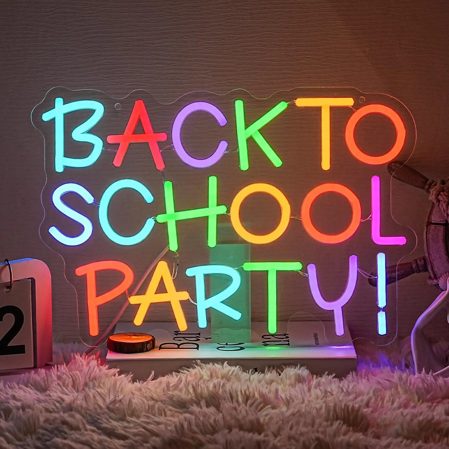 

Back To School Party Neon Sign USB LED Light for School Classroom Gaming Room Bedroom Decoration personnalisé Gift Night Light