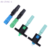 {MX} 10Pcs SC UPC/APC Fiber Optic Quick Connector FTTH Single Mode Fast Field Assembly Reusable Optical Cold Connection Adapter