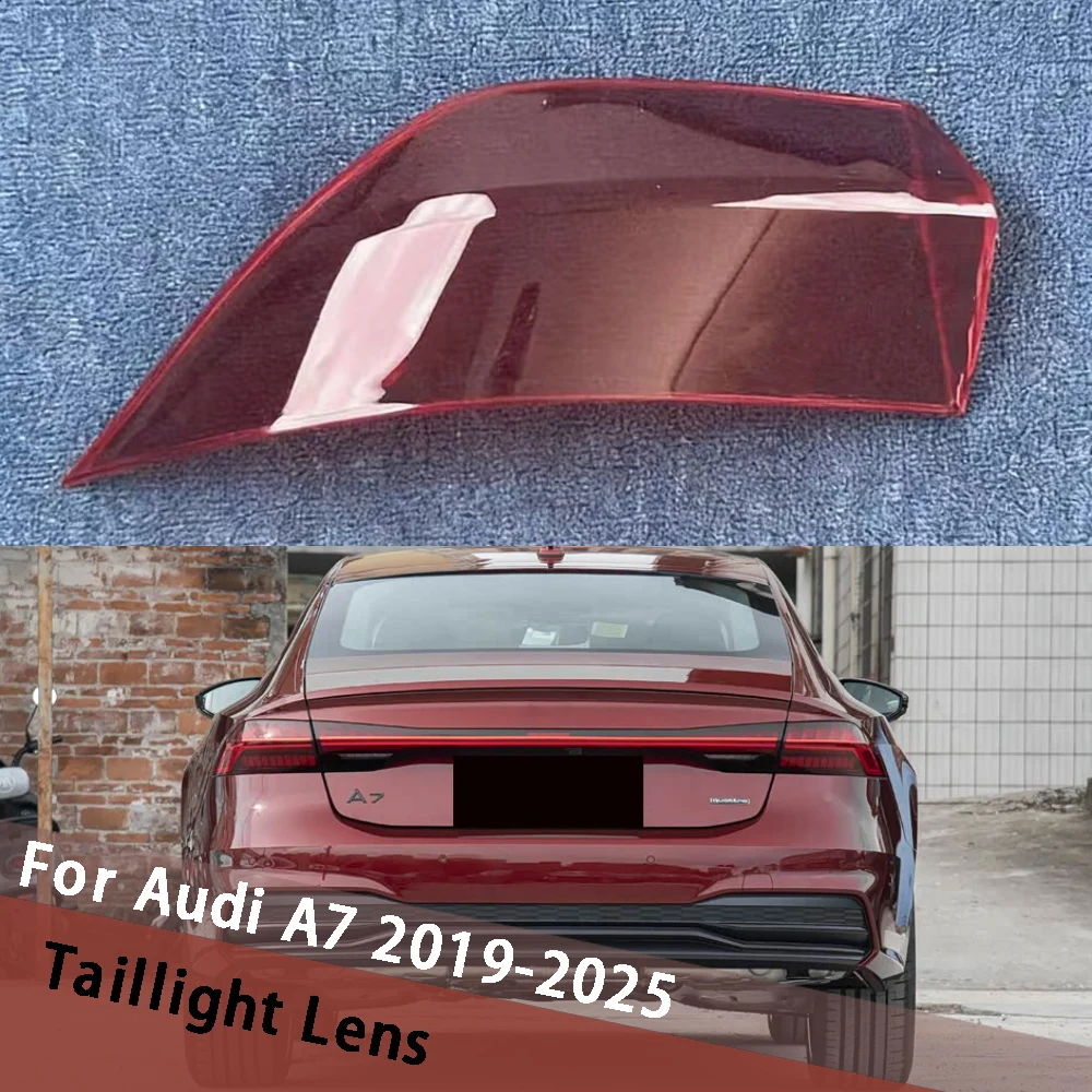 

For Audi A7 2019-2025 Outside Car Taillight Lens Cover Rear Tail Light Housing Mask Transparent Lampshade Taillamp Shell