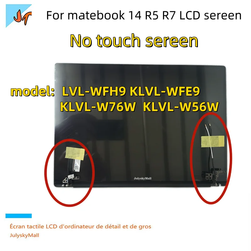 Imagem -05 - Substituição de Tela para Huawei Matebook 14 14 Montagem de Tela Ryzen Klvl-wfh9 Wfe9 Klvl-w56w W76w 2160x1440 Ips