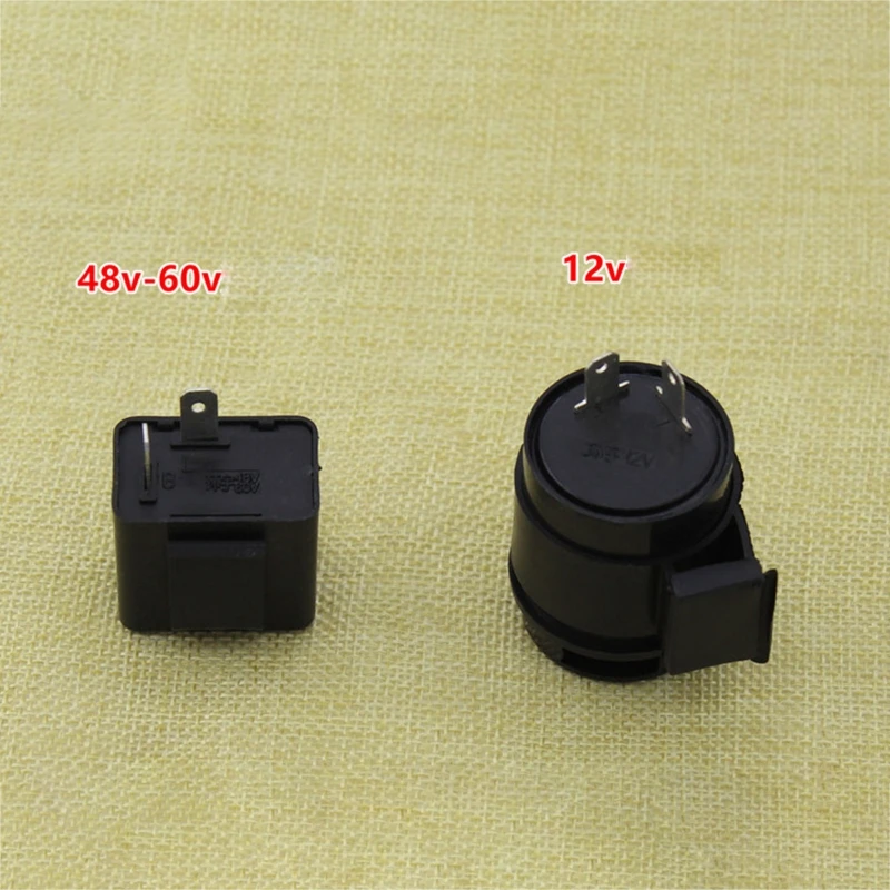 Motorcycle Flasher Relay Turn Signal DC 12V-60V 2Pins Buzzer Beep Flasher Relay Blinker Indicator Flashers Turn Light Signals