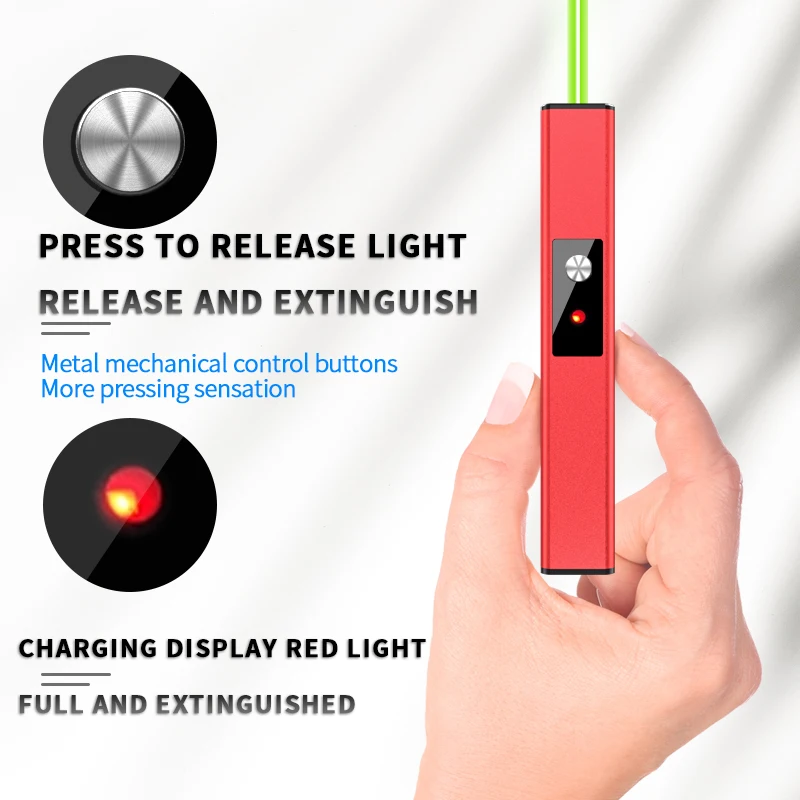 Laser pen Typc-C charging 650nm red laser 532nm green laser pointer Portable and durable