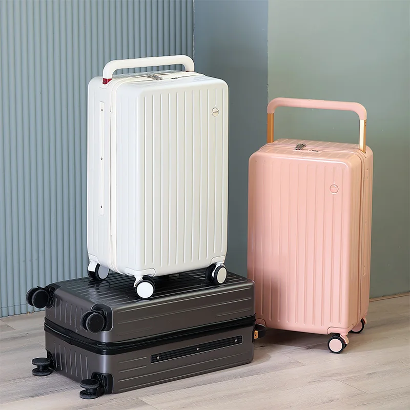 Primeira Classe Grande Capacidade Mala de Viagem, alça larga Mala, Marca Original Bagagem Caixa, Spinner Roda Carry on Bagagem, 2024