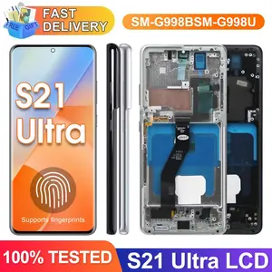 Bilashmart Super AMOLED Samsung S21 Ultra 5G G998 G998U Display Touch Screen Digitizer Samsung S21Ultra G998B LCD