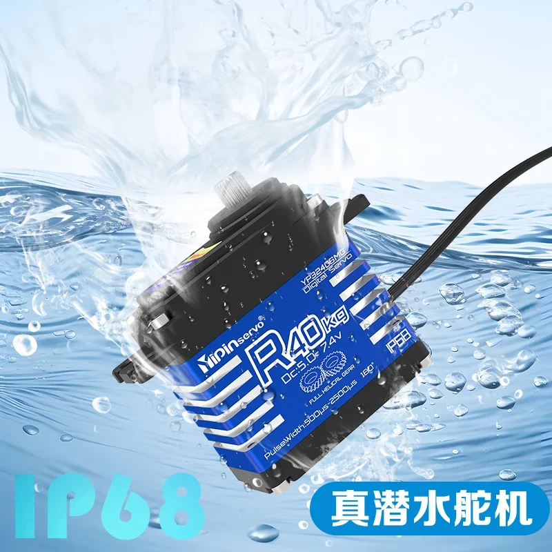 4PCS YiPinservo 40kg Metal Gear 7.4V High Precision Waterproof Digital Servo Motor For 1/8 1/10 RC Car TRX6/Scx10 Crawler Robot