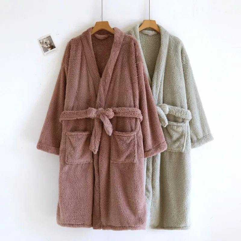 autumn-winter-women-warm-fleece-robe-ladies-soft-bathrobe-couples-long-sleeve-dressing-gown-men-robes-simple-home-clothes