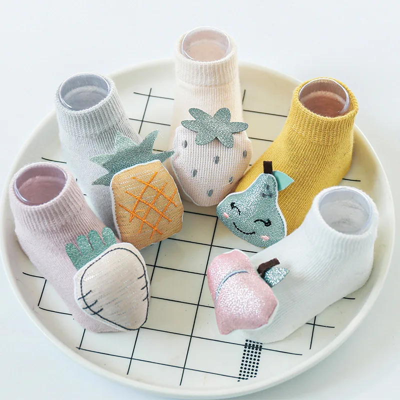 

Весенне-летние мягкие хлопковые носки для девочек, детские носки с мультяшными животными для новорожденных, носки-пинетки для младенцев, нескользящие повседневные носки для дома