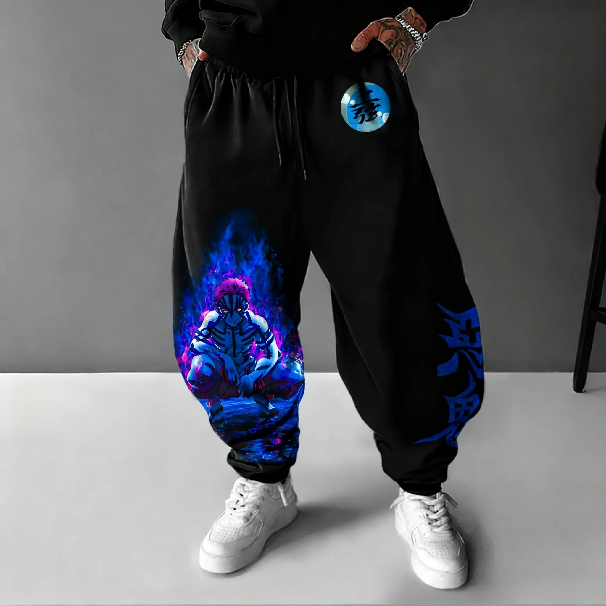 Anime Demon Slayer Character Komatsu Printed Pants 2025 Autumn/Winter New Men's Women's Hip Hop Fashion Loose Cotton Pants