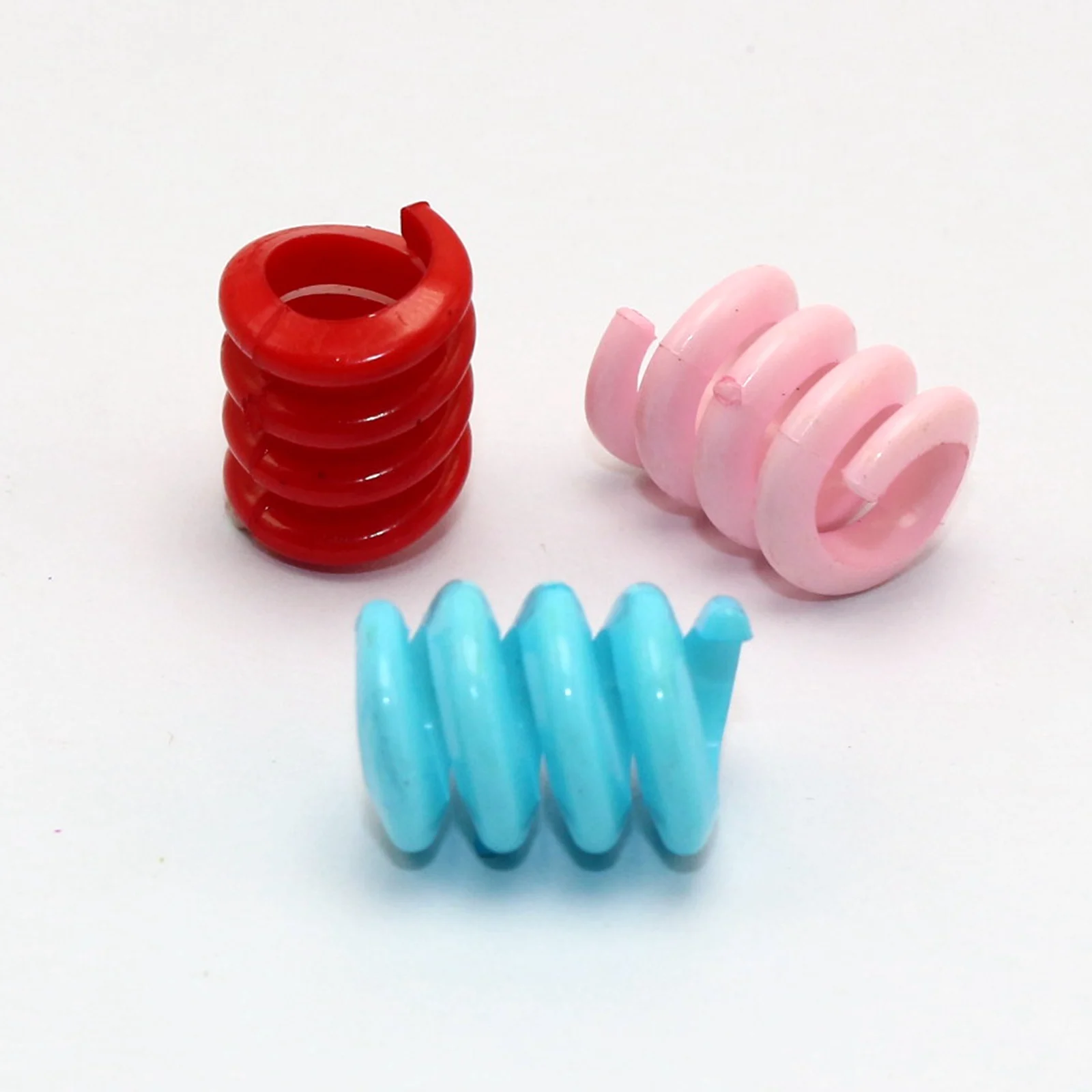 50 Mixed Color Acrylic Spring Dreadlock Ring Hair Pony Beads 15mm With Big Hole - view 6