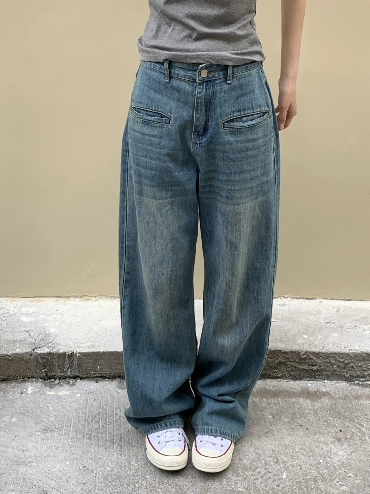 

Lifeasam винтажные прямые джинсы с завышенной талией для мужчин и женщин, свободные широкие брюки длиной до пола, хлопковые эластичные джинсовые брюки