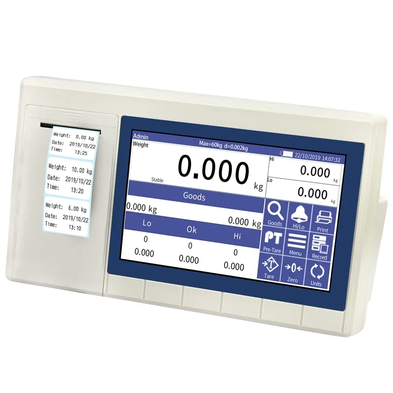 Full Touch Screen Display Digital Weighing indicator for Platform/Floor Scales with Printer