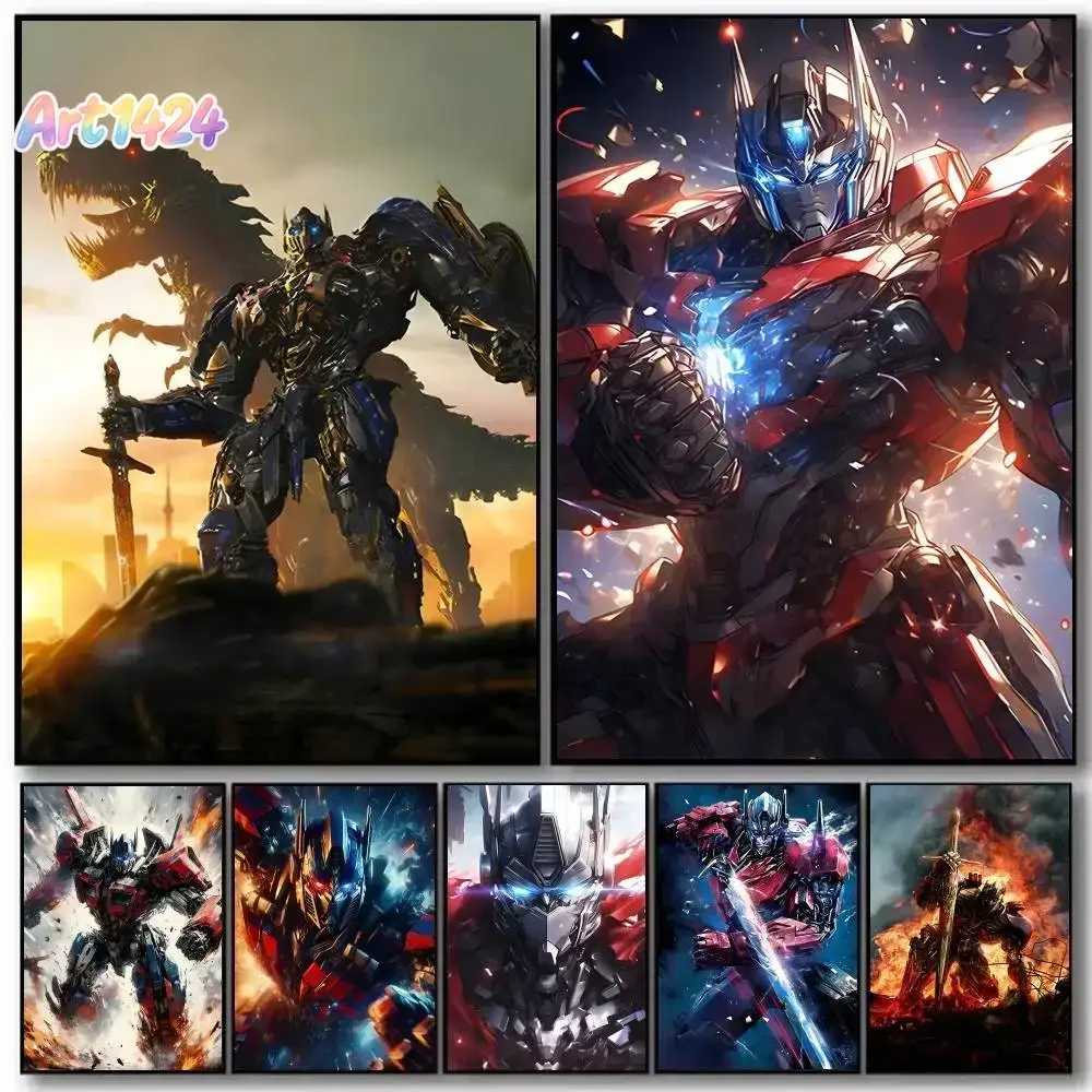 T-Transformers Movie Poster Art With Prints Home Bedroom Living Room Decoration Gift