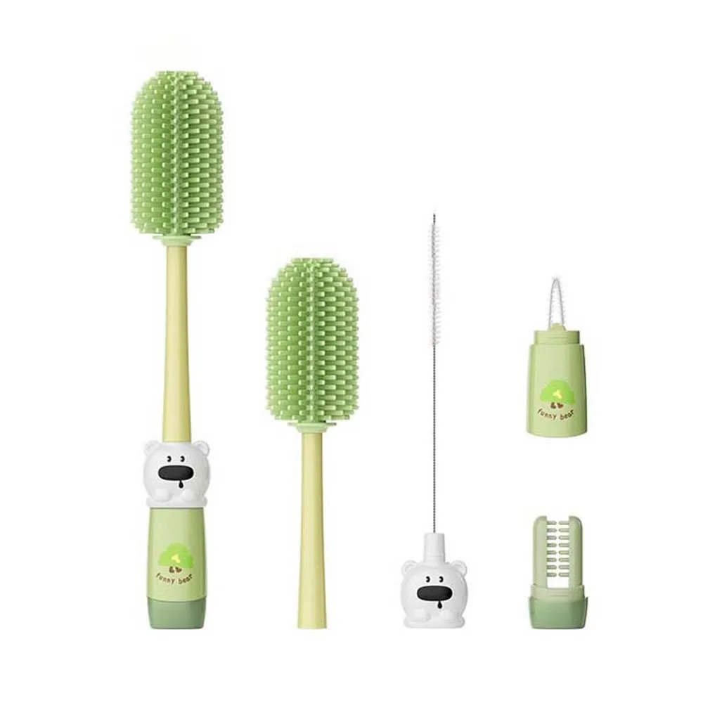 

ABS Bottle Cleaning Brush Set PC TPR Baby Nipple Brush Kit Storage Drain Rack Detachable Glass Cup Washing Tool Domestic Workers
