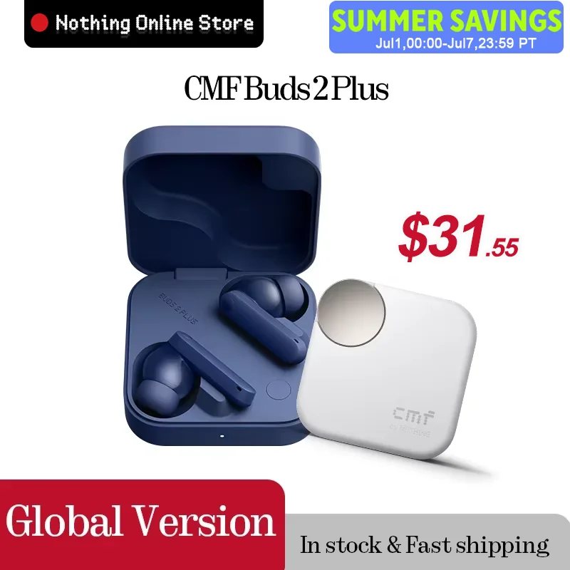 CMF Buds 2 Plus ワイヤレスイヤホン ライトグレー 特別割引