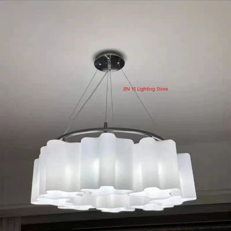 

Cloud Ceiling Light Creative Round Glass LED Ring Suitable Kids Bedroom Corridor Restaurant Chrome Color Suction Ceiling Panel