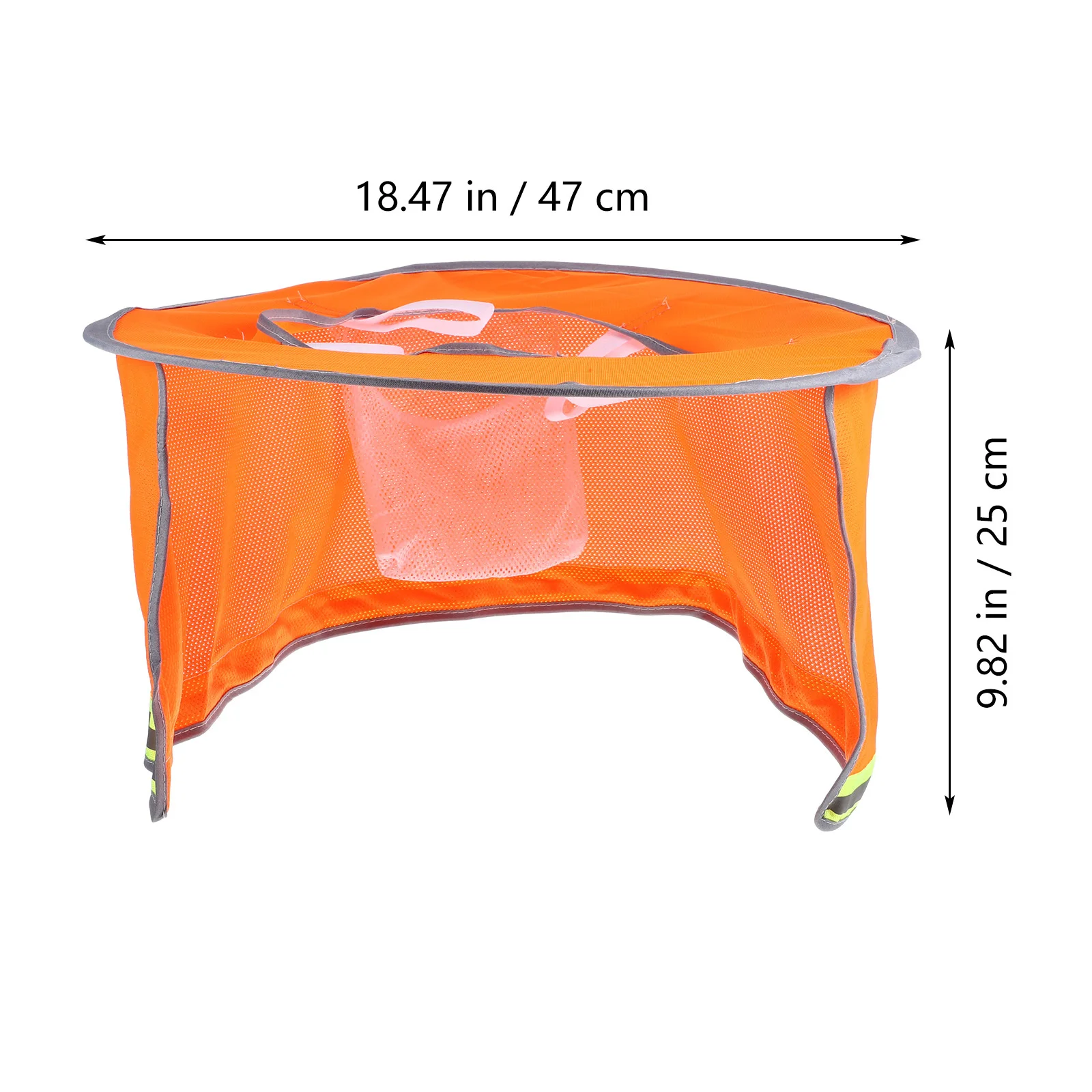 Hard Hat Sun Shade Full Brim Safety Hat Curtain Neck Protection Reflective Strip for Outdoor Work Hardhat Sun Shade