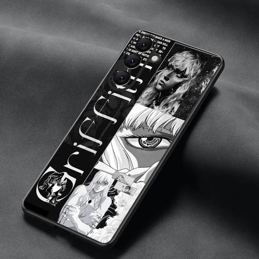Griffith cool man design anime Phone Case For Samsung Galaxy S25 S24 S23 S22 S21 S20 Plus Ultra Note20 Limited Soft Black view 4