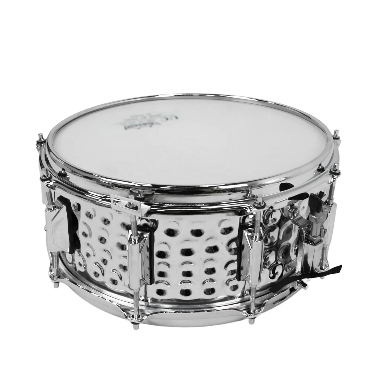 Sliver Metal REMO Drumhead Lp Lugs Hand Punched Snare Drums With Drum Sticks