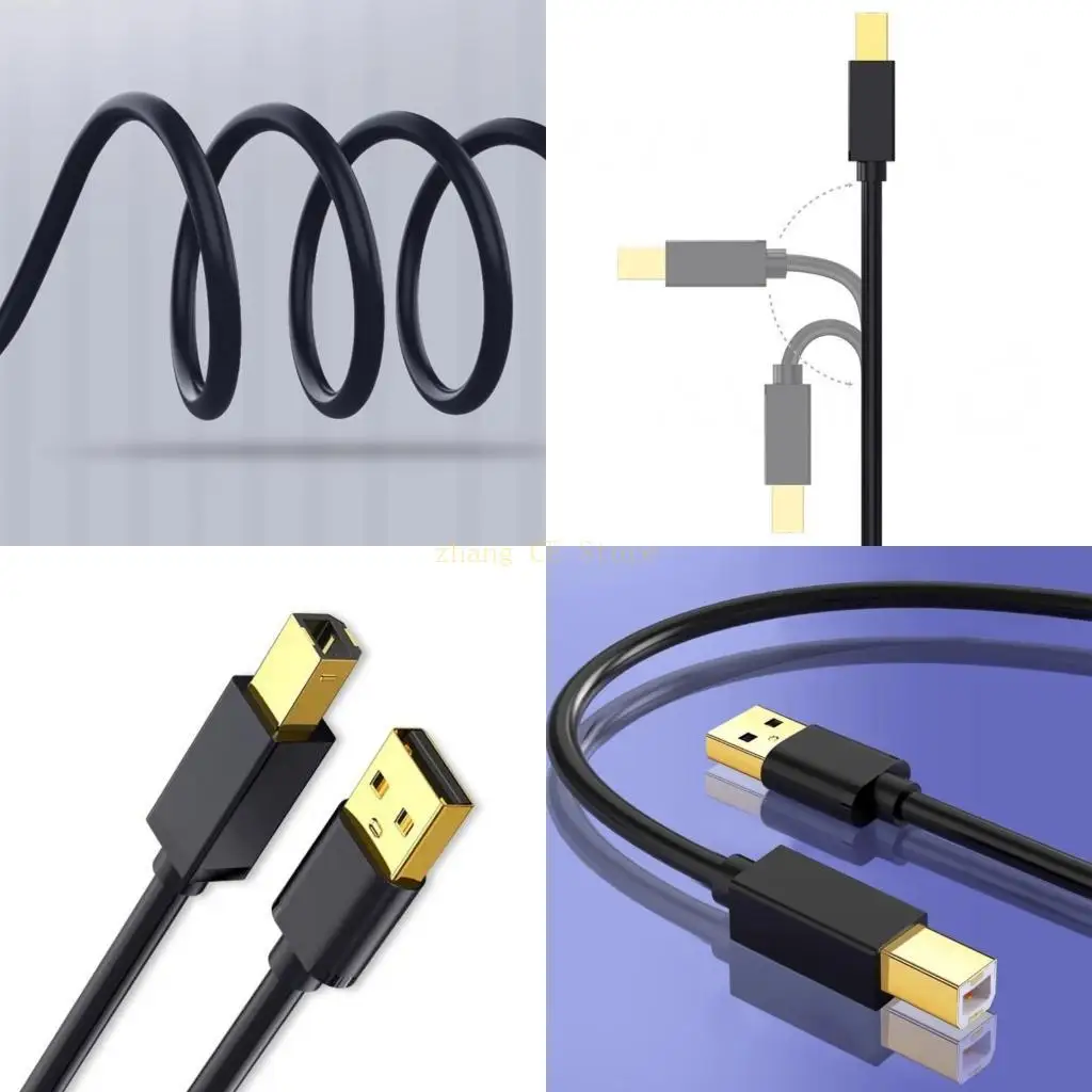 

M5TD Reliable USB A to B Printer Cable for Home Office Use USB2.0 B Cable 0.5/1/1.5m