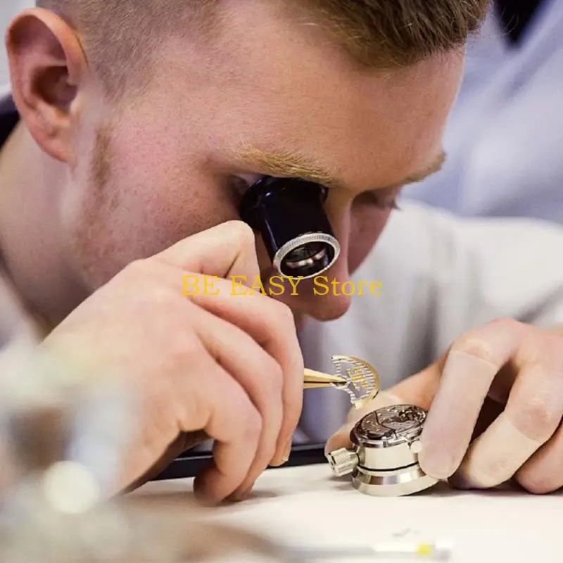 E28F Handheld Plastic Magnifying Glass Combination For Clock Mechanism Observation Examining Delicate Watch Mechanisms