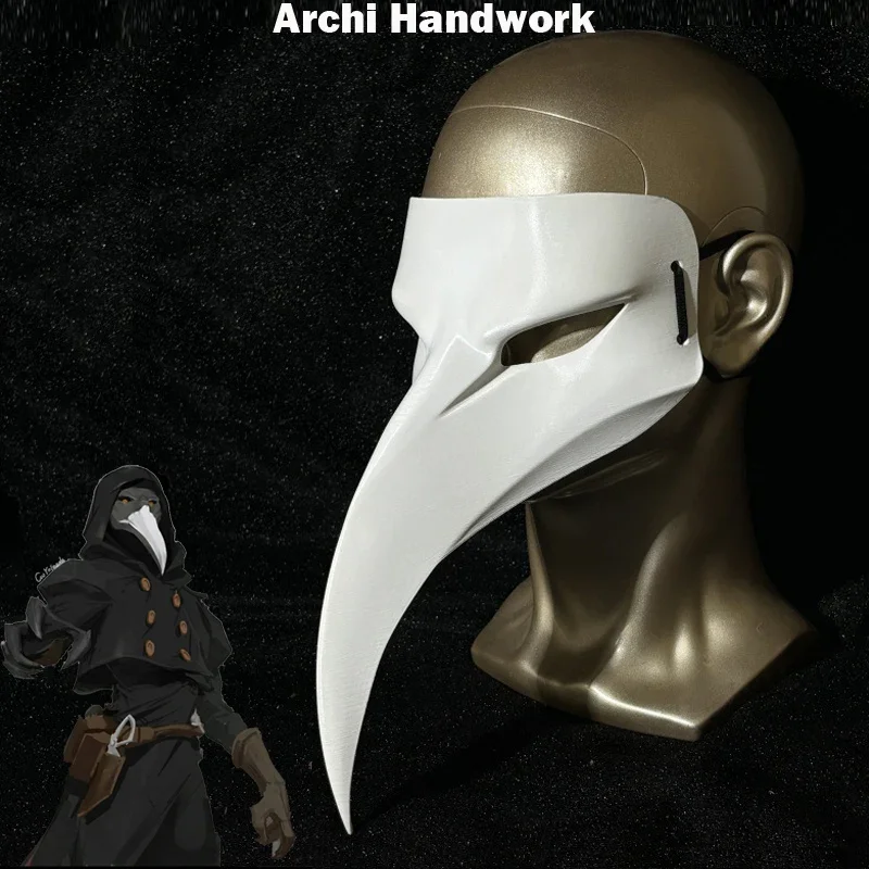 

Archi Handwork SCP Foundation SCP-049-J The Plague Fellow Mask Doctor Schnabel Facepiece Masquerade Halloween Cosplay