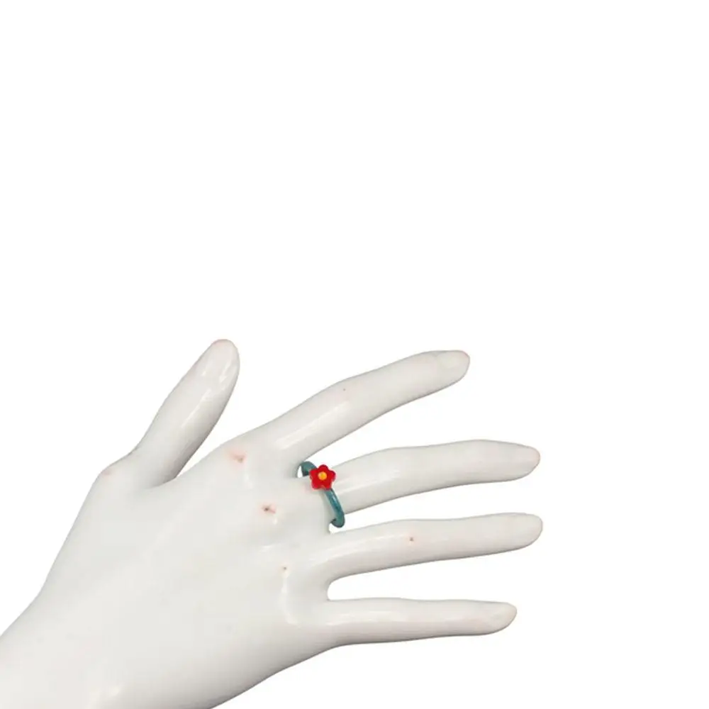 Elegant Transparent Flower Girls Women Resin Fashion Jewelry Acrylic Rings Finger Rings