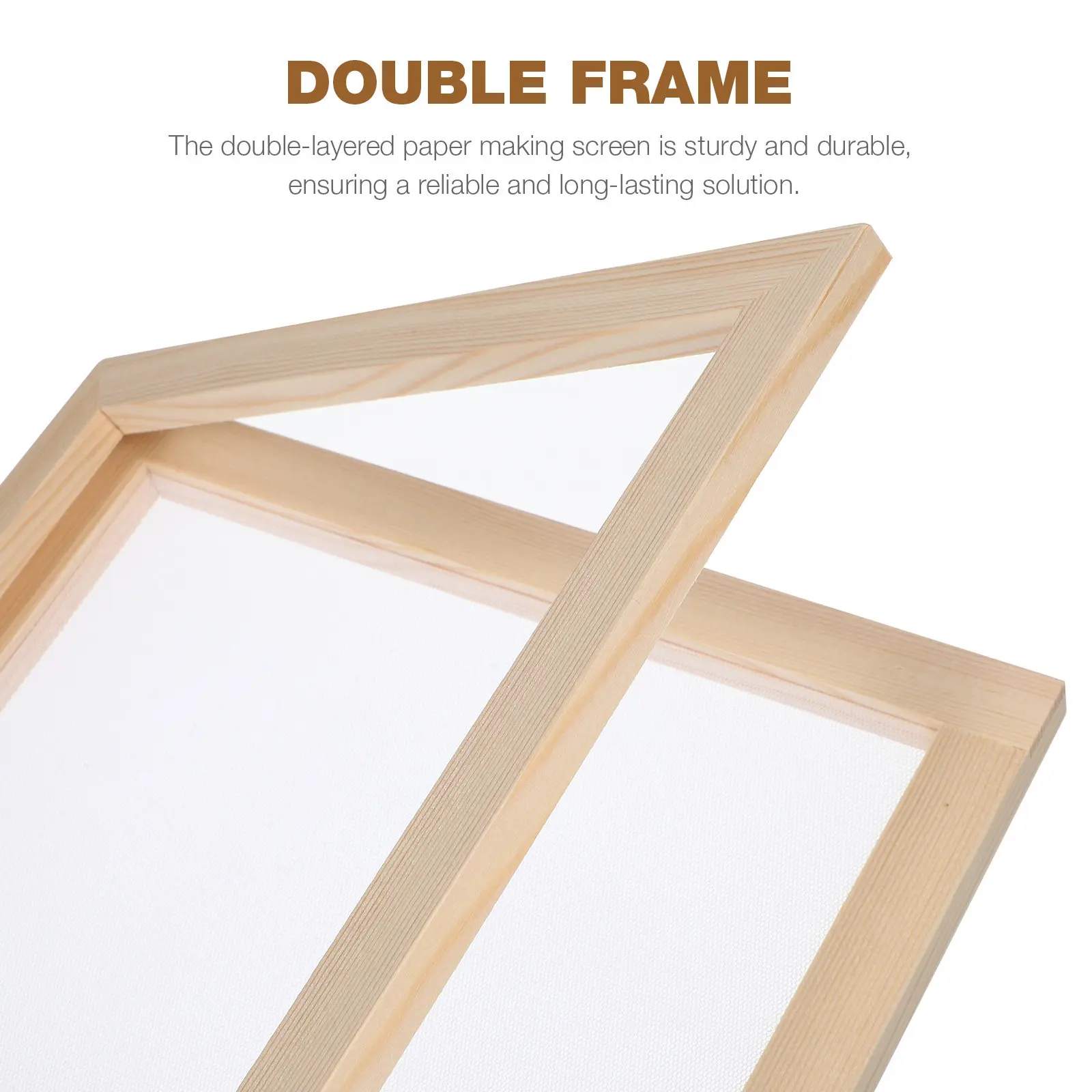 

Набор из 3 деревянных рамок для изготовления бумаги, многофункциональные двойные рамки для рукоделия и творчества