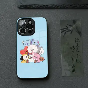 MINISO-Hot-B-BTS-S 手機殼,適用於 iPhone 17 16 15 14 Pro 13 12 11 Mini XR Max 6 8 7 Plus SE 17Air 玻璃設計保護套 8 最佳銷售 BTS iPhone手機殼 - №3