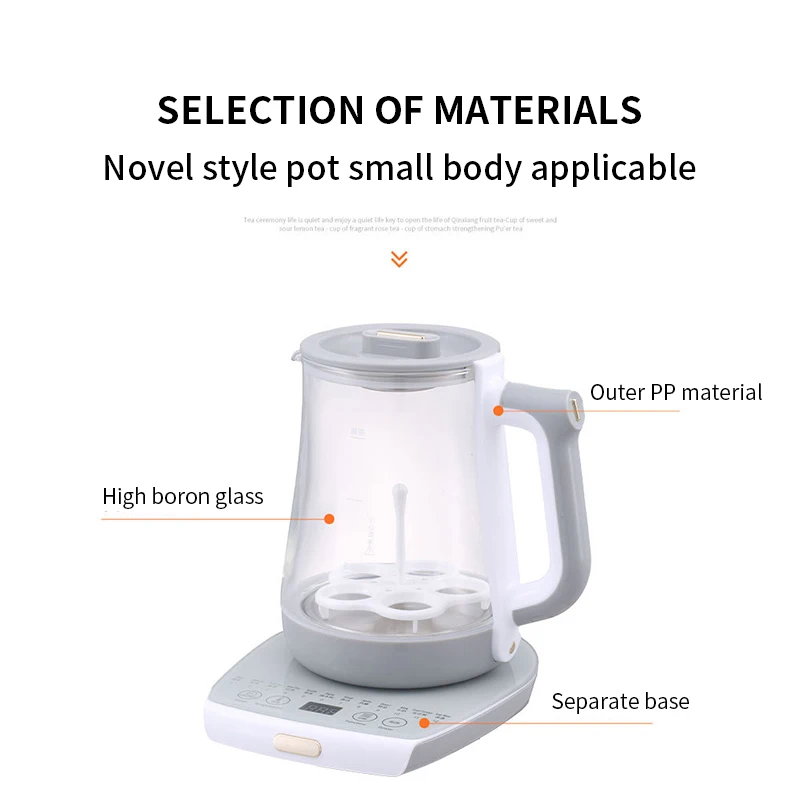 110V220V Health Pot Multifunctional Electric Cooking Soup Decocting Medicine Flower Tea Maker Black Camellia Teapot EU US Plug