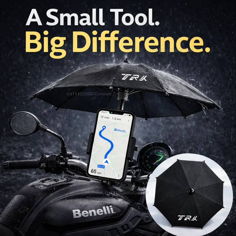 

Держатель для телефона и зонта для мотоцикла Benelli TRK, водонепроницаемый, с защитой от солнца и бликов, крепление на руль для GPS-навигатора